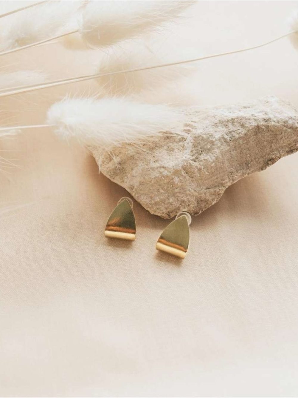 Minimal Gold Drop Stud Earrings